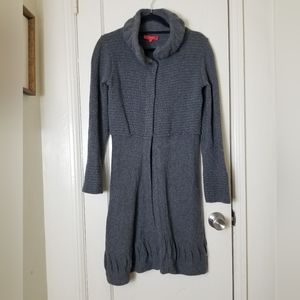 LO. RI. made in Italy gray button down long sleeve wool blend dress length